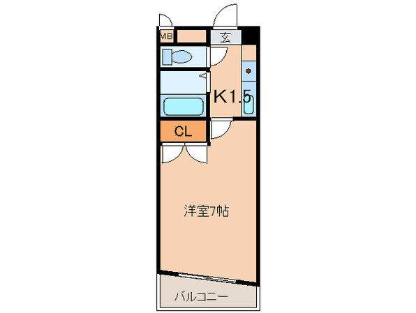 エステート記念橋の物件間取画像